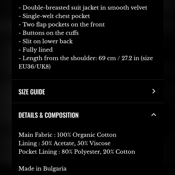 Sezane Christie Olive Green Velvet Jacket - Picture 7 of 7